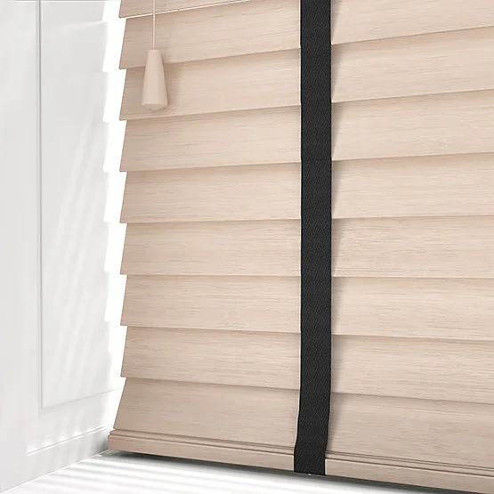 Hikari Bamboo Palm with Black Tapes venetian