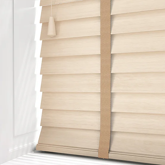 Hikari Bamboo Sandstone with Mocha Tapes venetian