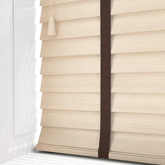 Hikari Bamboo Sandstone with Walnut Tapes venetian