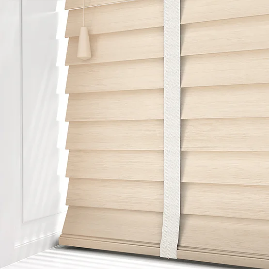 Hikari Bamboo Sandstone with White Tapes venetian