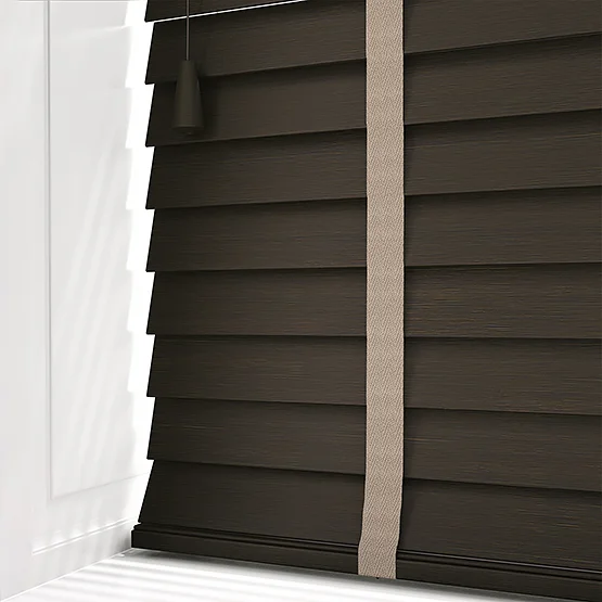 Hikari Bamboo Smoked Walnut with Clay Tapes venetian