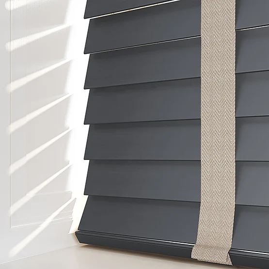 Dalby Bamboo Barsa Dark Grey with Light Beige tapes venetian