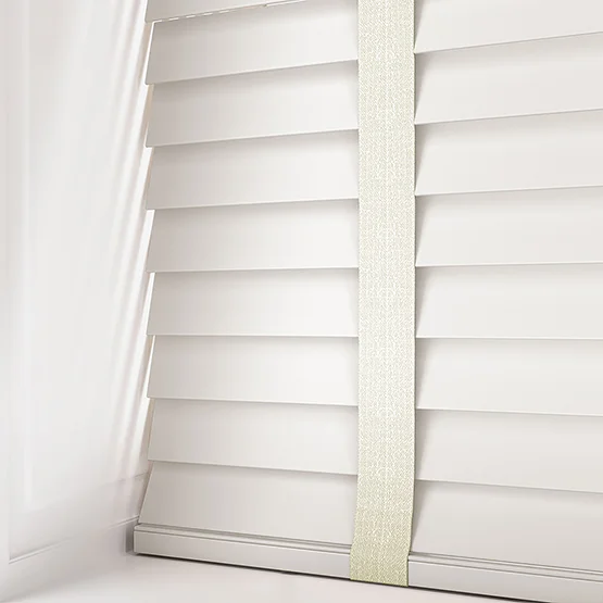 Opulence Brilliant White with Natural Tapes venetian