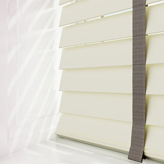 Statement Eggshell with Taupe Tapes venetian