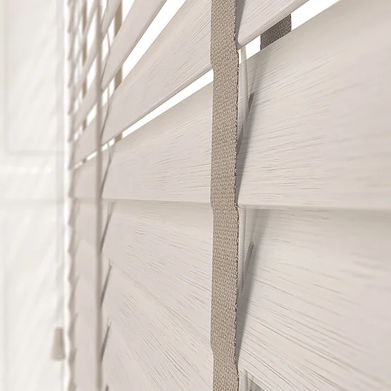 Hikari Bamboo Brushed Oyster with Clay Tapes venetian