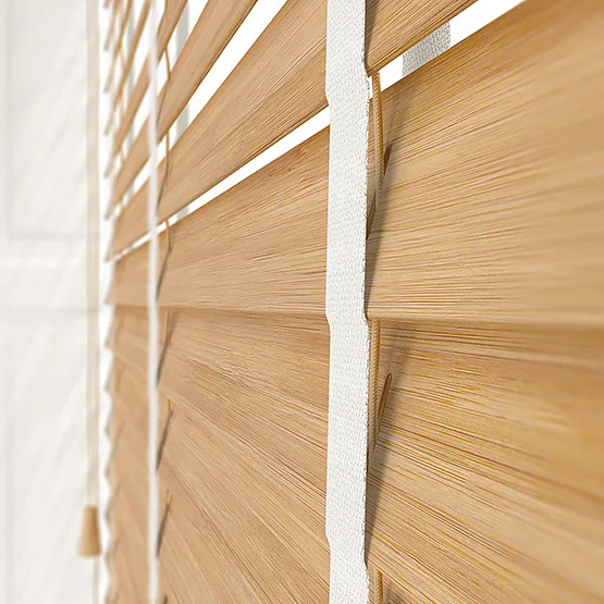 Hikari Bamboo Natural with White Tapes venetian