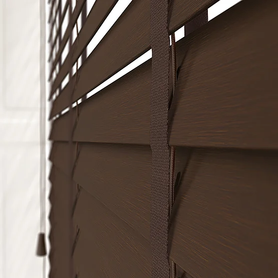 Hikari Bamboo Red Wood with Walnut Tapes venetian