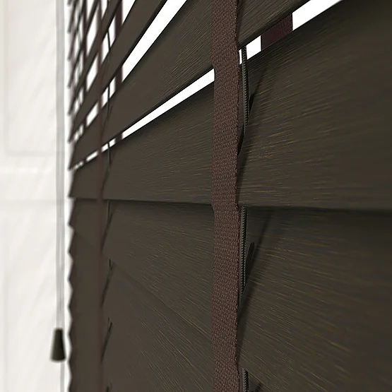 Hikari Bamboo Smoked Walnut with Walnut Tapes venetian