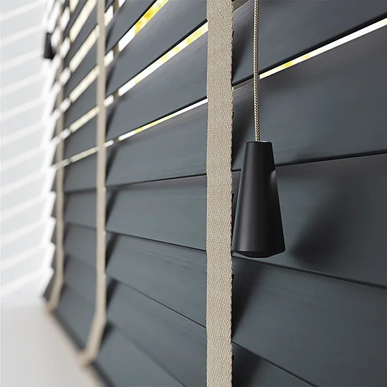 Dalby Bamboo Barsa Dark Grey with Light Beige tapes venetian
