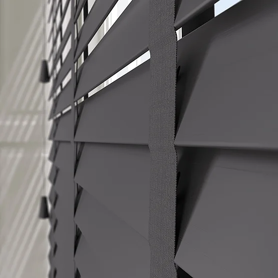 Opulence Bamboo Cinder with Anthracite Tapes venetian