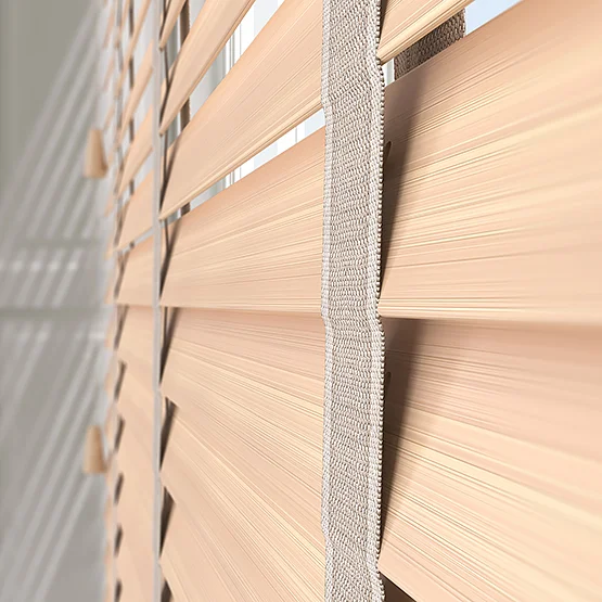 Opulence Bamboo White Oak with Idylic Tapes venetian