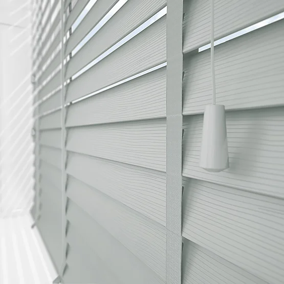 WoodLux Fine Grain French Grey with Tapes venetian