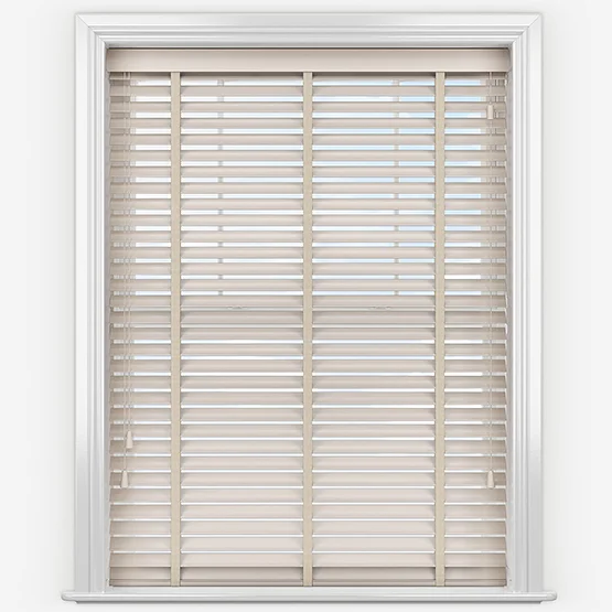 Hikari Bamboo Brushed Oyster with Alabaster Tapes venetian