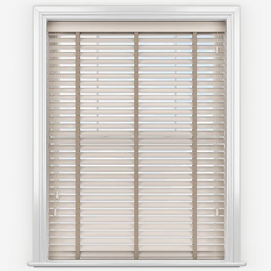 Hikari Bamboo Brushed Oyster with Clay Tapes venetian