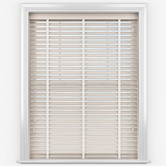 Hikari Bamboo Brushed Oyster with White Tapes venetian