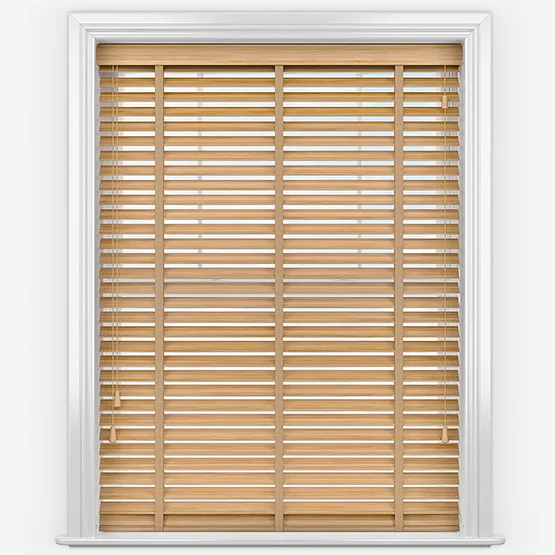 Hikari Bamboo Natural with Mocha Tapes venetian