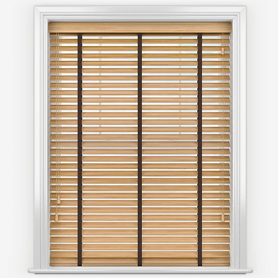 Hikari Bamboo Natural with Walnut Tapes venetian