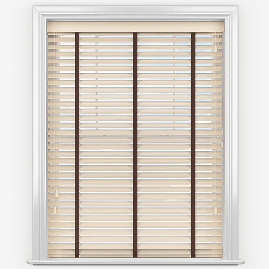 Hikari Bamboo Sandstone with Walnut Tapes venetian
