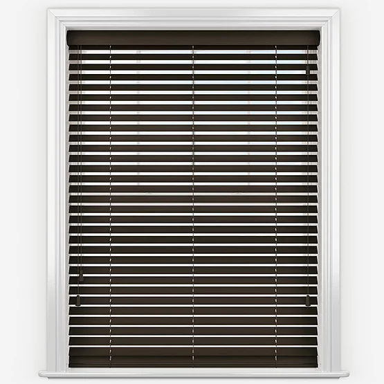 Hikari Bamboo Smoked Walnut venetian