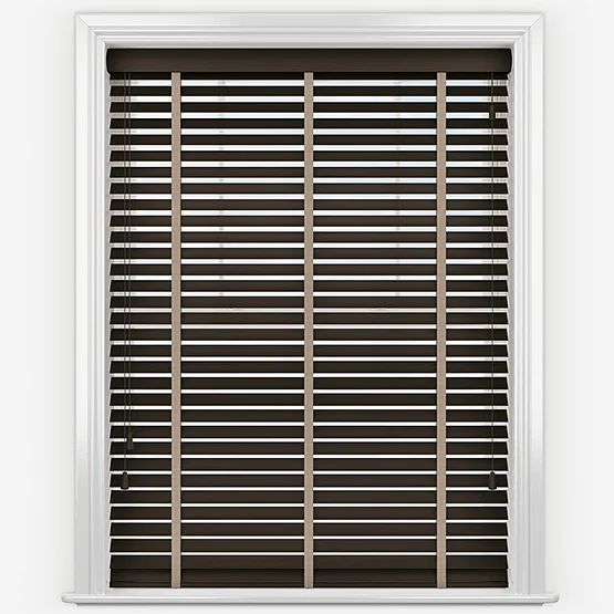 Hikari Bamboo Smoked Walnut with Clay Tapes venetian