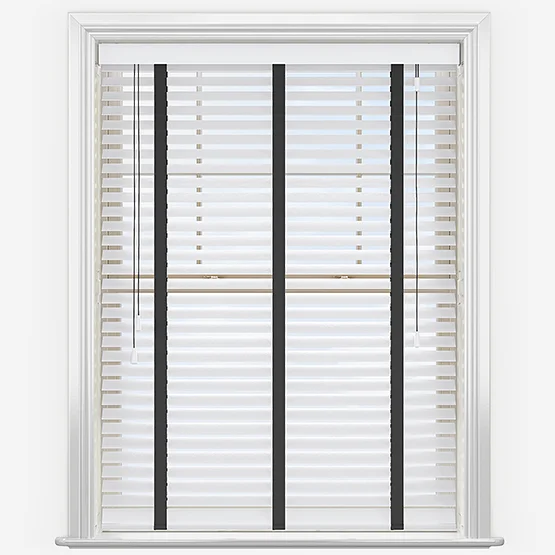 Dalby Bamboo Capella White with Jet tapes venetian