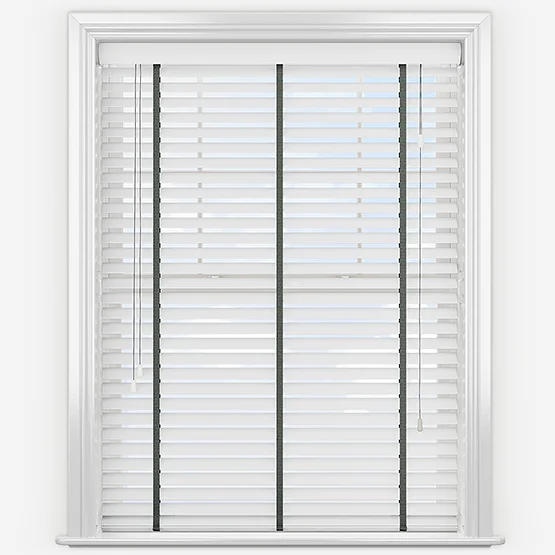 Dalby Pure White with Jet Tapes venetian