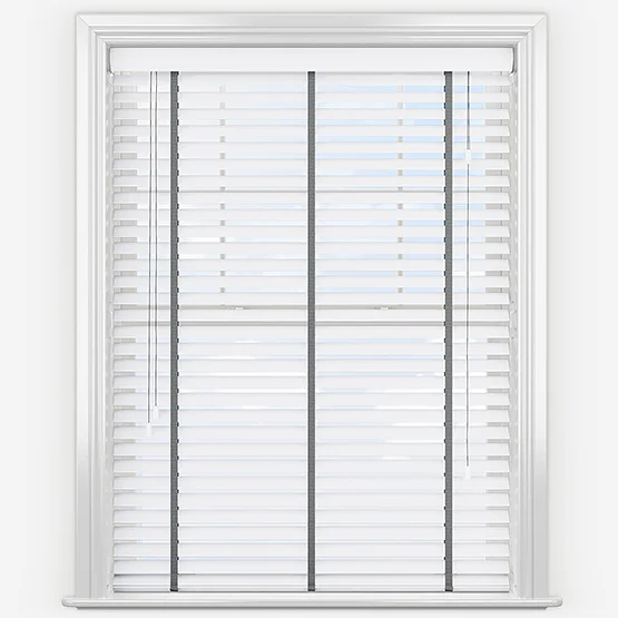 Statement Bright White with Grey Tapes venetian