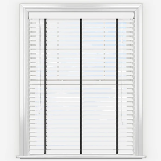 Statement Bright White with Jet Tapes venetian