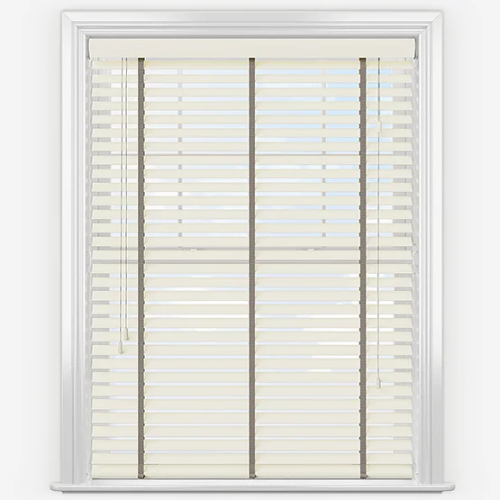 Statement Eggshell with Taupe Tapes venetian