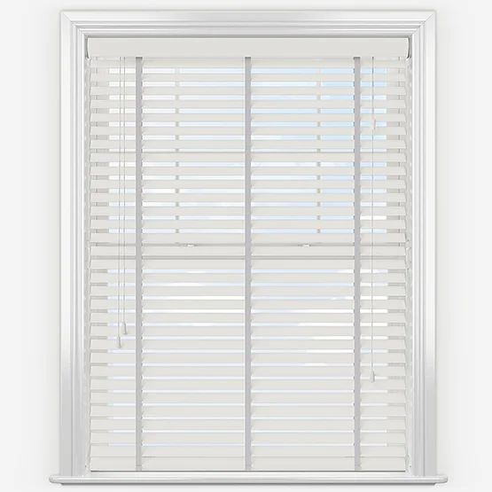 Statement True White with Light Grey Tapes venetian