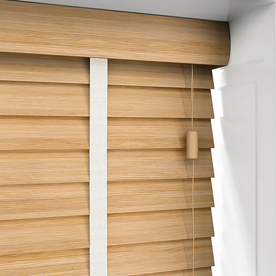 Hikari Bamboo Natural with White Tapes venetian
