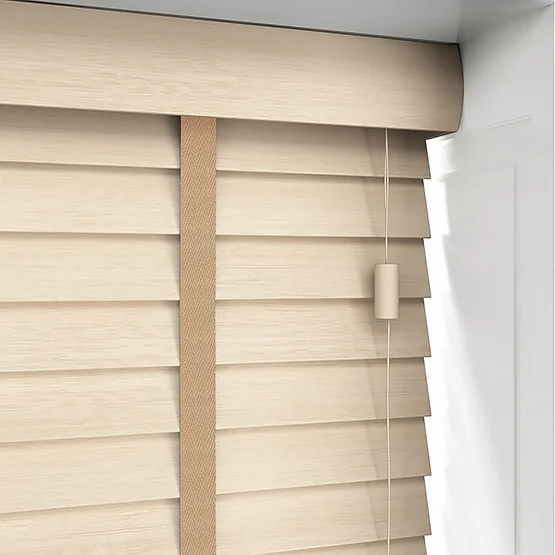 Hikari Bamboo Sandstone with Mocha Tapes venetian