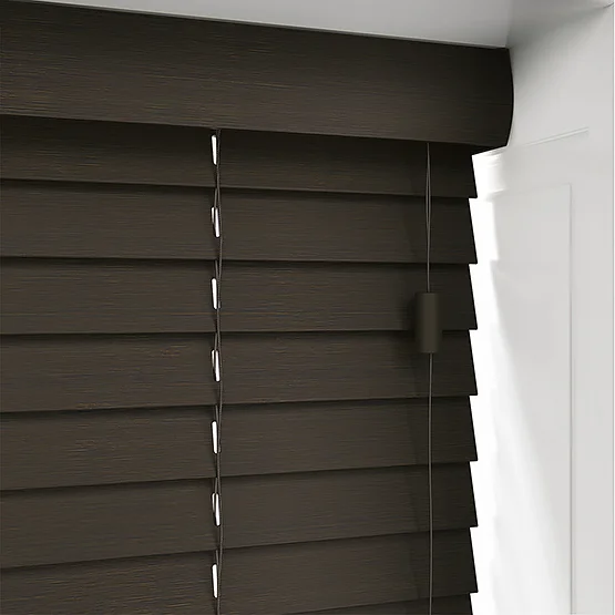Hikari Bamboo Smoked Walnut venetian