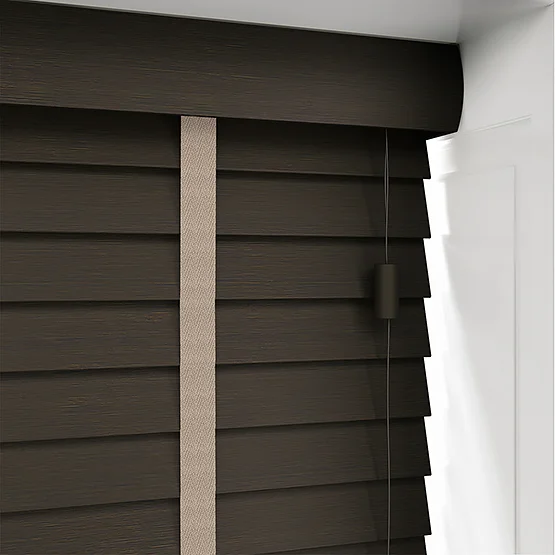 Hikari Bamboo Smoked Walnut with Clay Tapes venetian