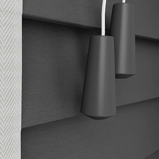 Dalby Graphite Grey with Dove Tapes venetian