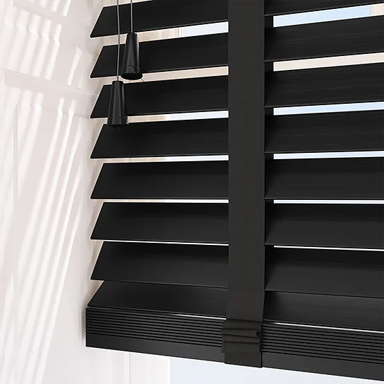 Opulence Bamboo Jet with Black Tapes venetian