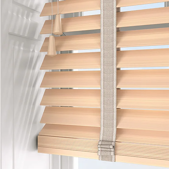 Opulence Bamboo White Oak with Idylic Tapes venetian
