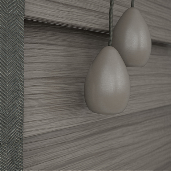 WoodLux Whisper Grey with Tapes venetian