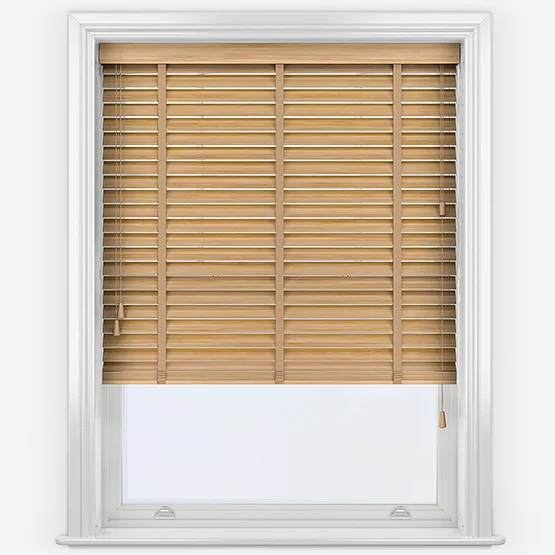 Hikari Bamboo Natural with Mocha Tapes venetian