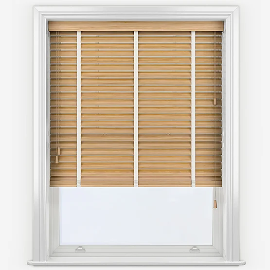 Hikari Bamboo Natural with White Tapes venetian