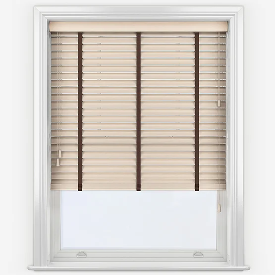 Hikari Bamboo Sandstone with Walnut Tapes venetian
