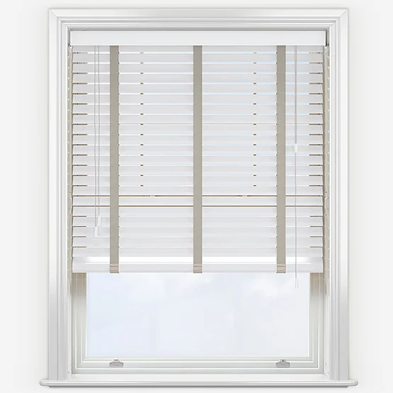 Dalby Bamboo Capella White with Light Beige tapes venetian
