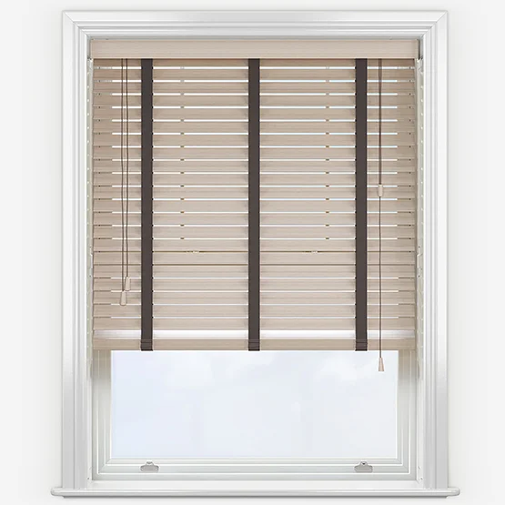 Dalby Bamboo Cordia Natural with Coffee tapes venetian