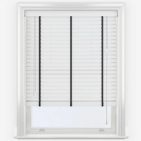 Dalby Pure White with Jet Tapes venetian