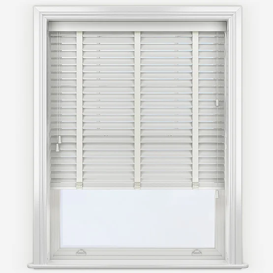 Opulence Brilliant White with Natural Tapes venetian