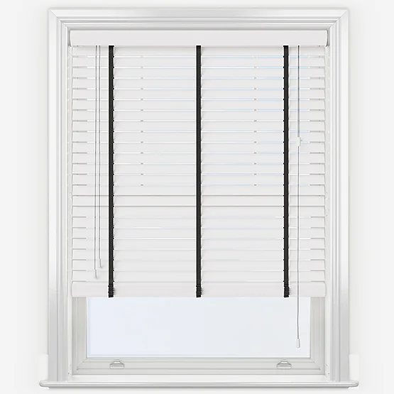 Statement Bright White with Jet Tapes venetian