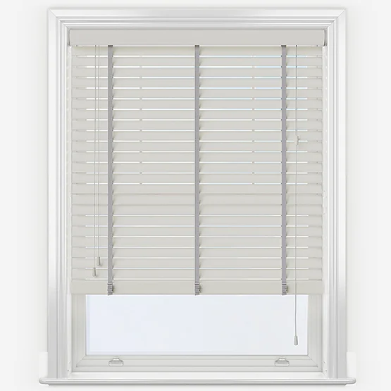 Statement True White with Light Grey Tapes venetian