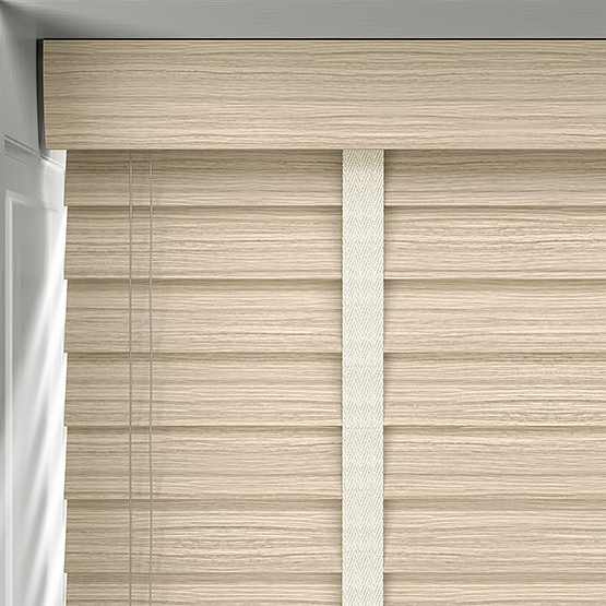 Aspect White Oak With Light Cream Tapes Faux Wood Venetian Blind ...