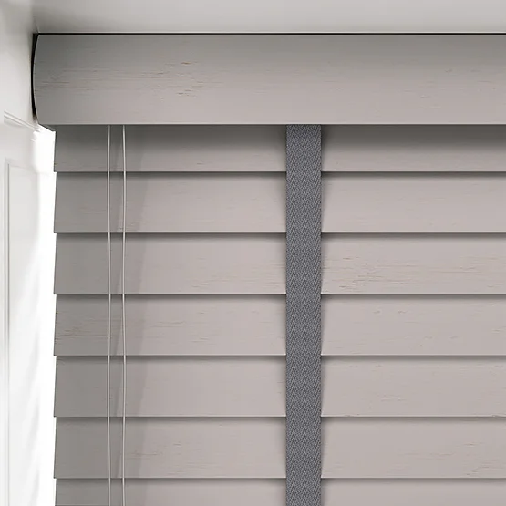 Hikari Bamboo Brushed Cloud with Dark Grey Tapes venetian