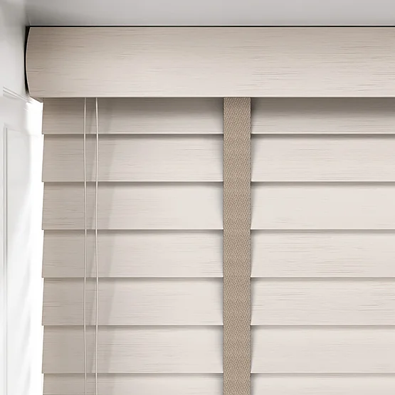 Hikari Bamboo Brushed Oyster with Clay Tapes venetian